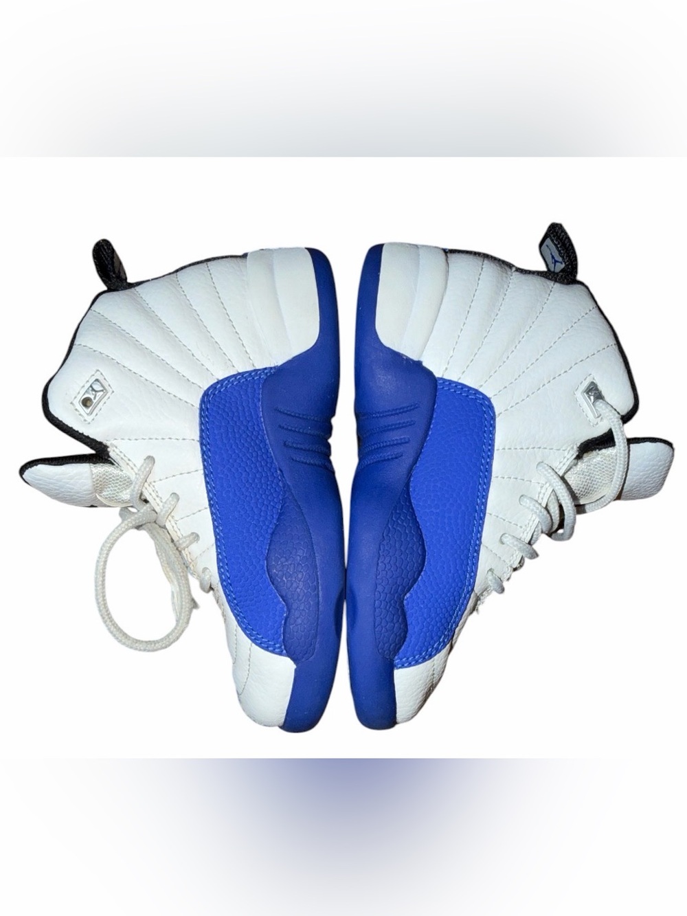 🔥 Jordan 12 Retro White Black Royal Blue 151186-140 Unisex Kid’s Size 11C 🔥 - Picture 3 of 7
